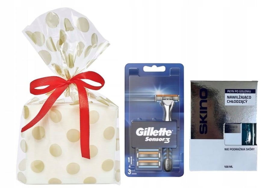 

Подарочный набор Gillette Sensor 3, бритва, 3 картриджа + лосьон после бритья
