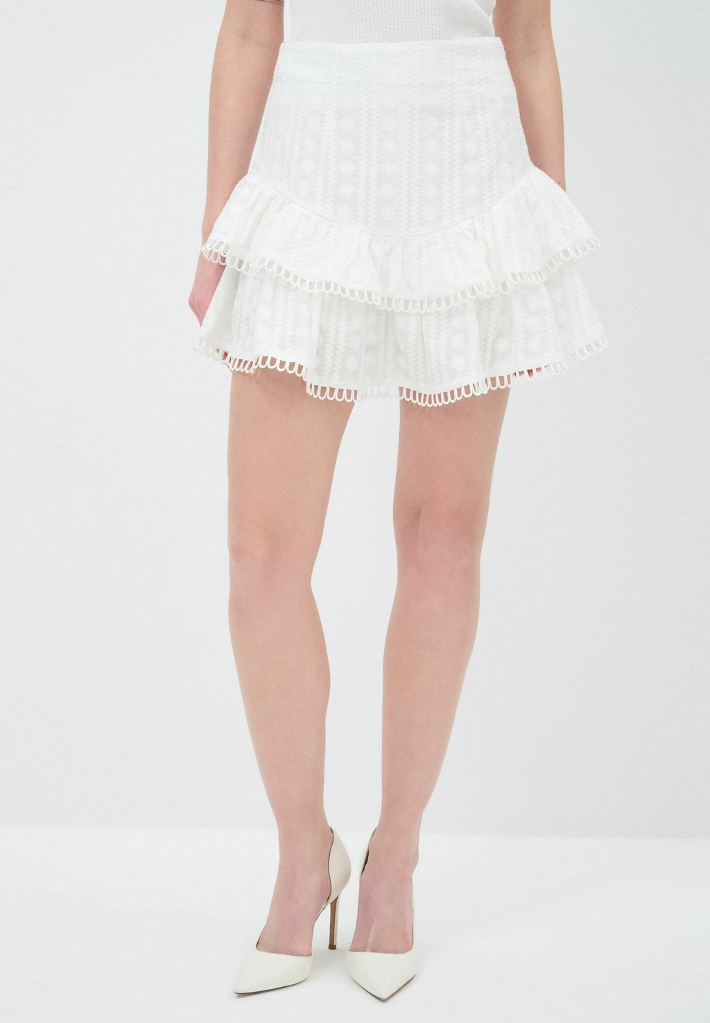 

Мини-юбка FLOUNCED DETAILED - A-line skirt adL, белый