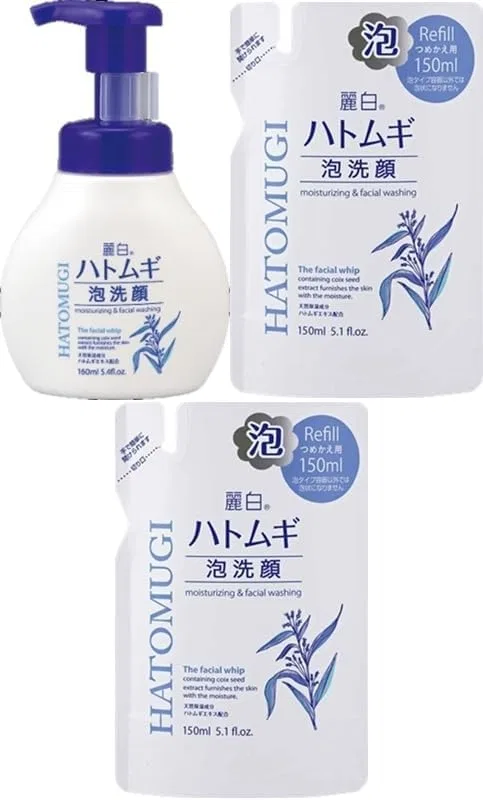 Набор — Пенок для умывания Pigeon Barley Foaming Face Wash, 3 предмета, 460 мл