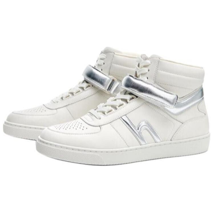 Кеды, скейтборд обувь женская высокая Hazzys, цвет Silver White — фото 3