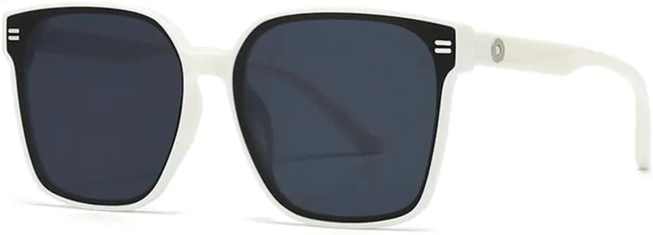 

Винтажные солнцезащитные очки в тонкой квадратной оправе для женщин, солнцезащитные очки для мужчин, популярные панк-очки с заклепками MTZJH, White Black