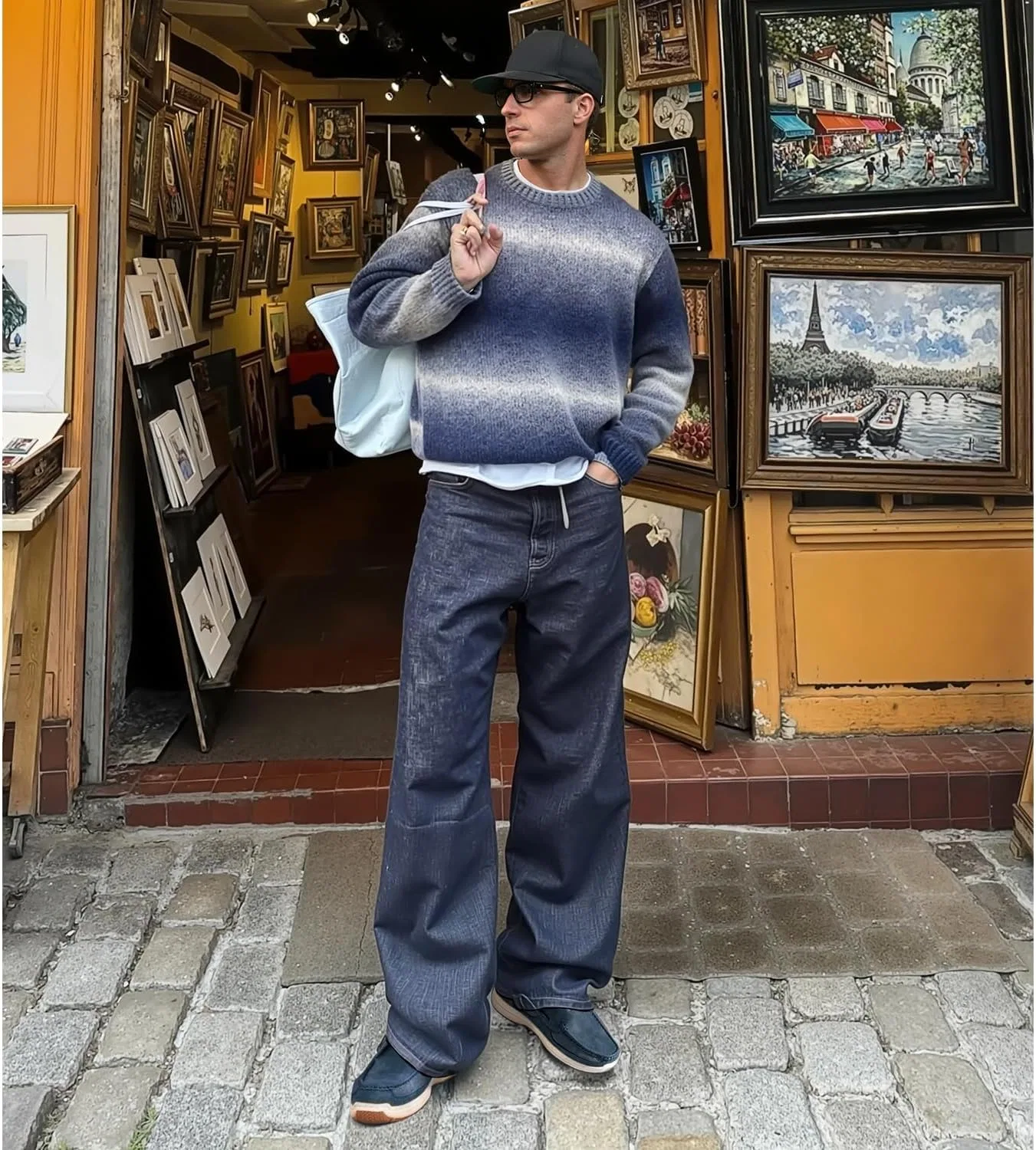 Мокасины мужские Vostey, синие — фото 2
