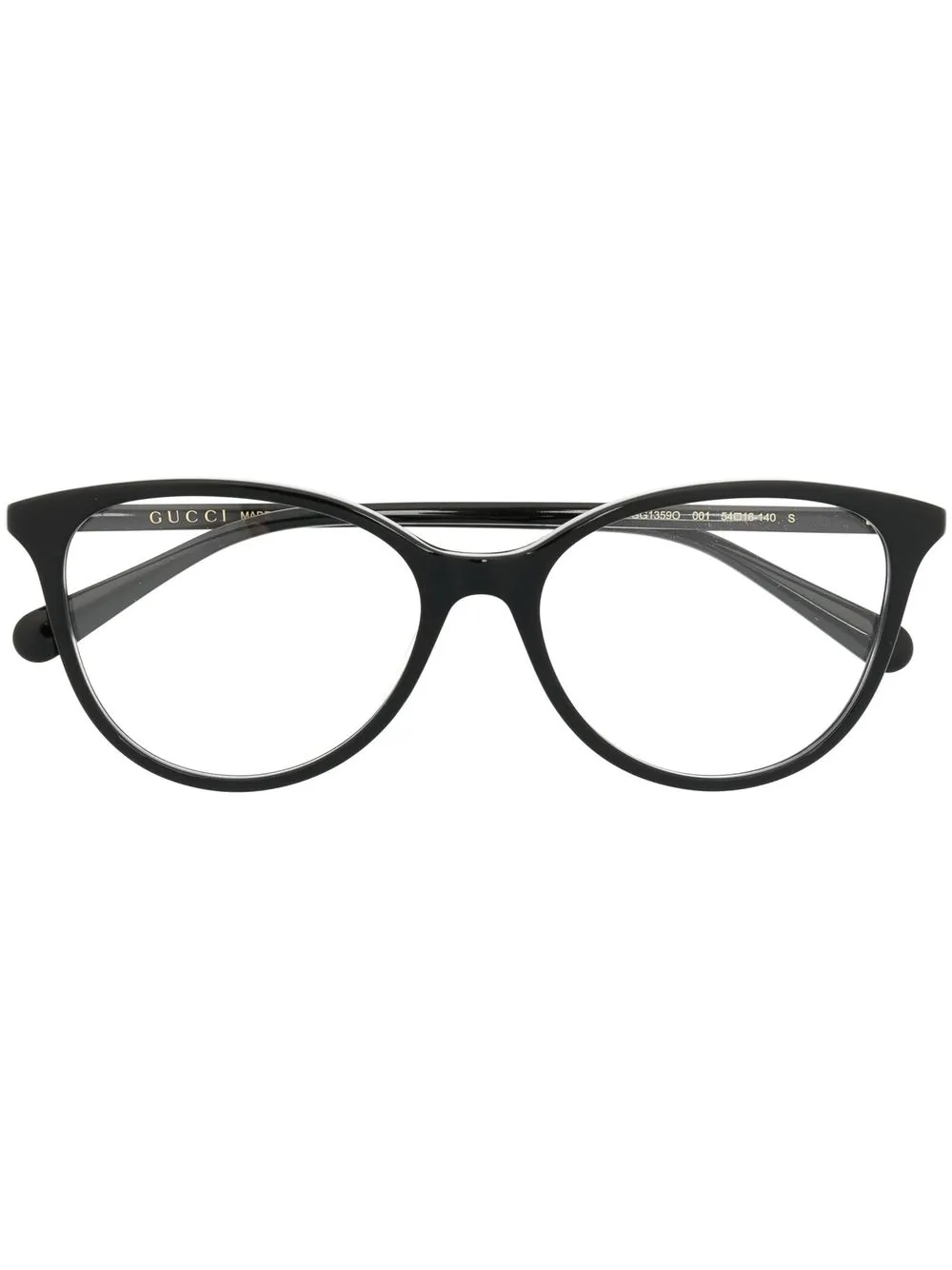 

Очки в круглой оправе Gucci Eyewear, черный