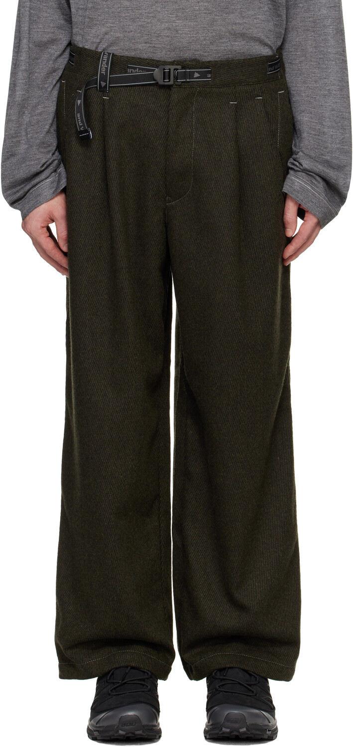 

Широкие брюки Rewool Tweed and wander, хаки