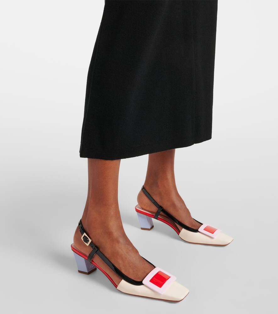 Балетки Belle Vivier 45 на ремешке из лаковой кожи Roger Vivier, C019+G842+U028+B999 — фото 4