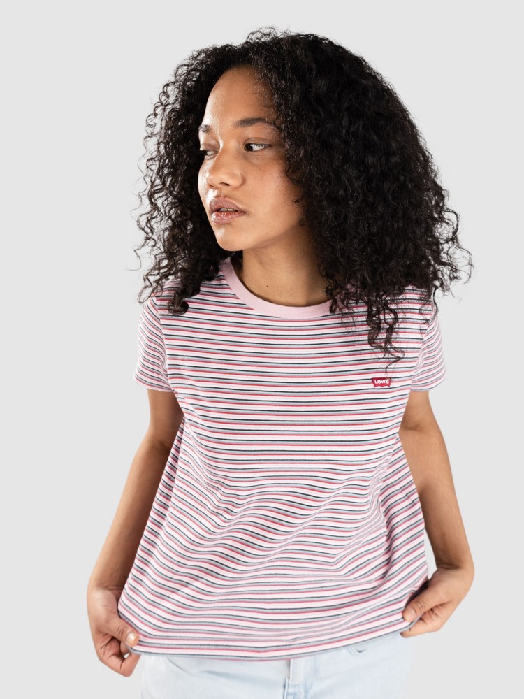 Футболка Levi's Perfect T-Shirt, coriander stripe fragrant — фото 4