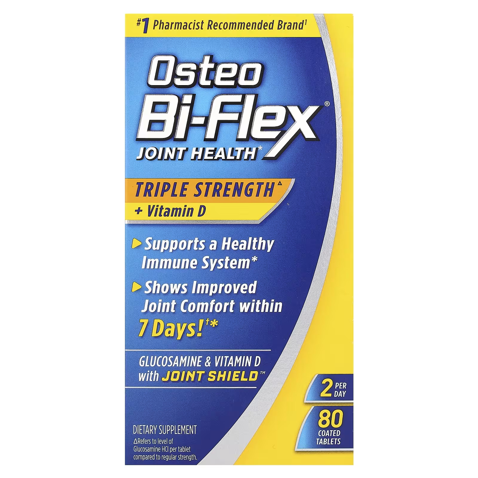 

Добавка Osteo Bi-Flex Joint Health + витамин D тройная сила, 80 таблеток