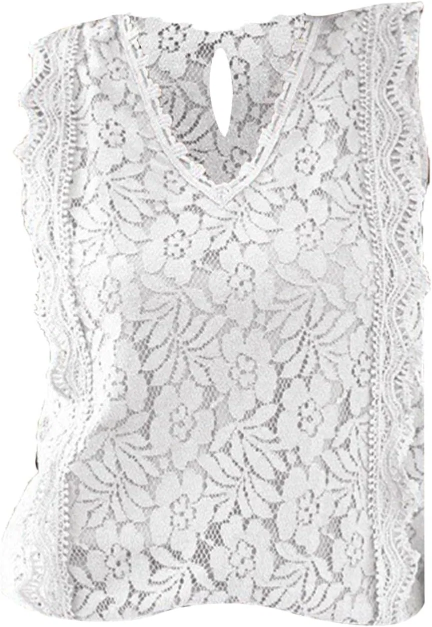 Блуза свободного кроя с кружевной вставкой Party Clothes for Lady, белый
