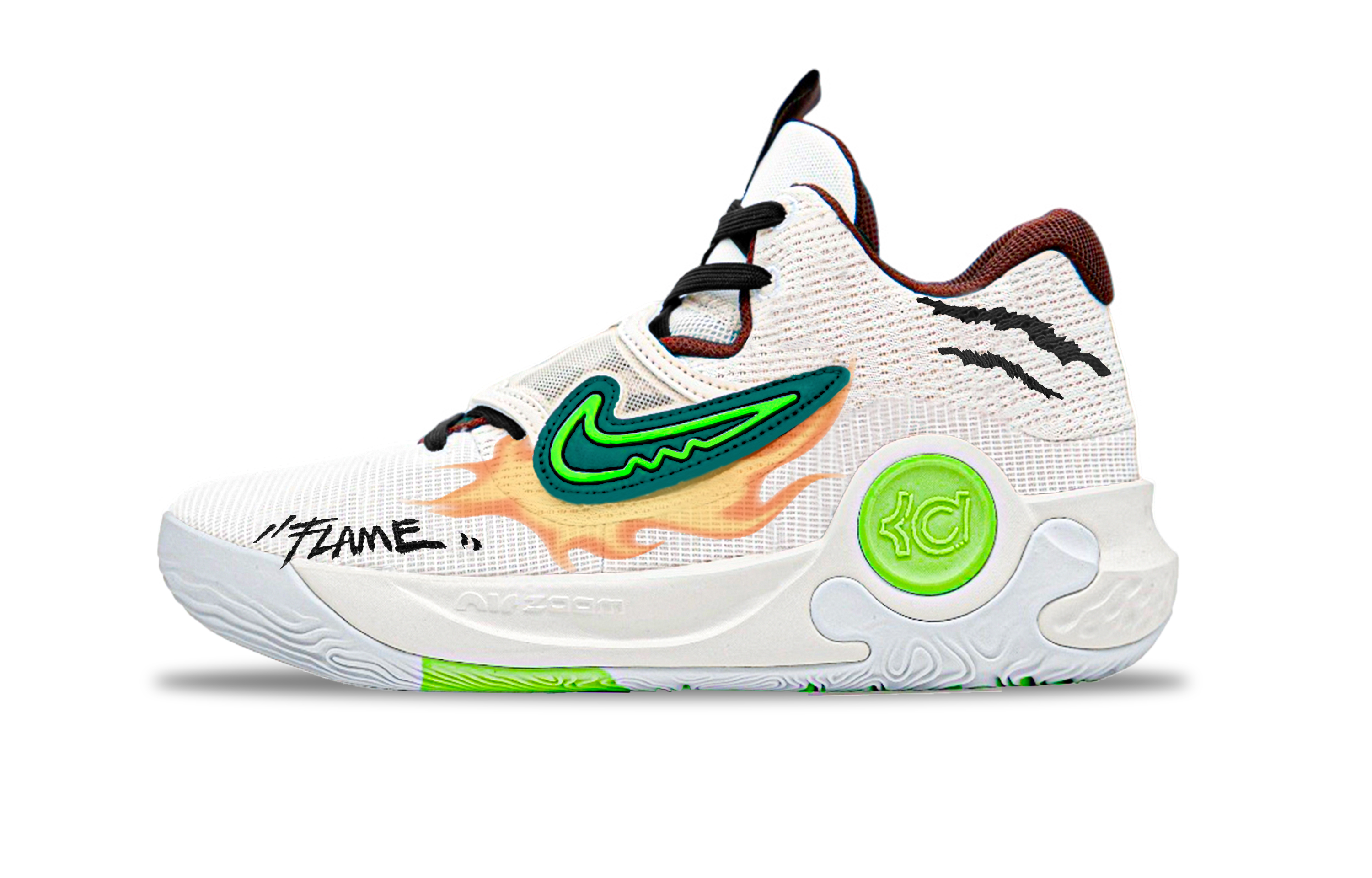

Nike Баскетбольные кроссовки KD Trey 5 X Fireworks с защитой от скольжения и износостойкостью, низкие, бежевые, мужские