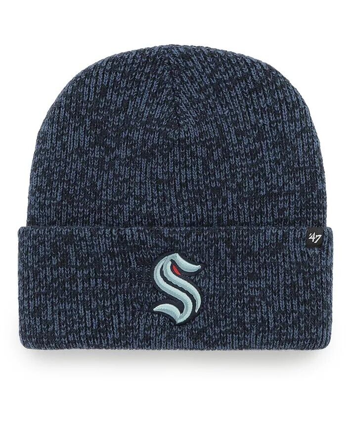 

Мужская вязаная шапка '47 Deep Sea Blue Seattle Kraken Brain Freeze с манжетами '47 Brand