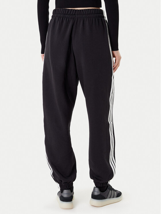 Джоггеры loose fit Essentials 3-Stripes Fleece JE1276 Adidas, чёрный — фото 3
