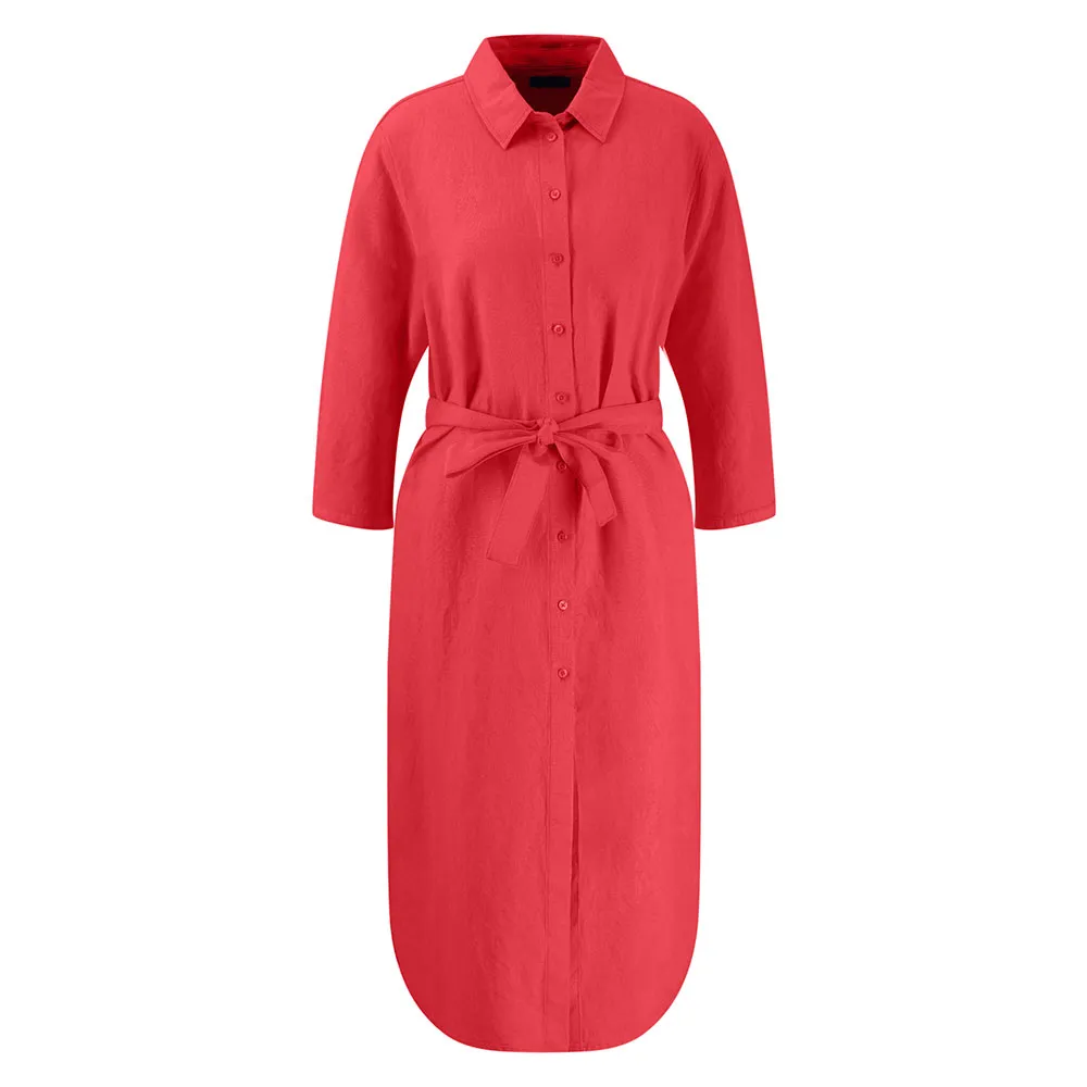 

Платье Fynch Hatton Linen Mix long sleeve, красный