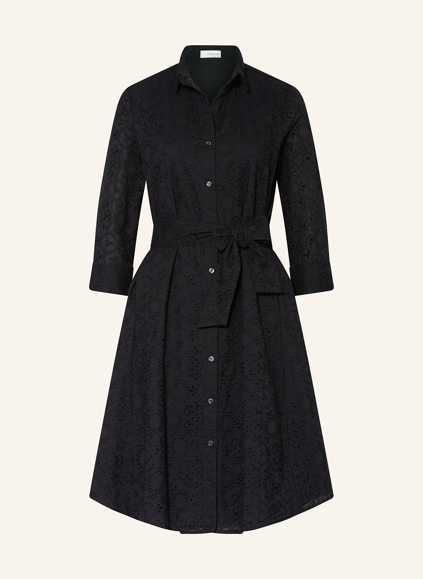 

Платье-Рубашка с рукавами 3/4 Rossana Diva, черный