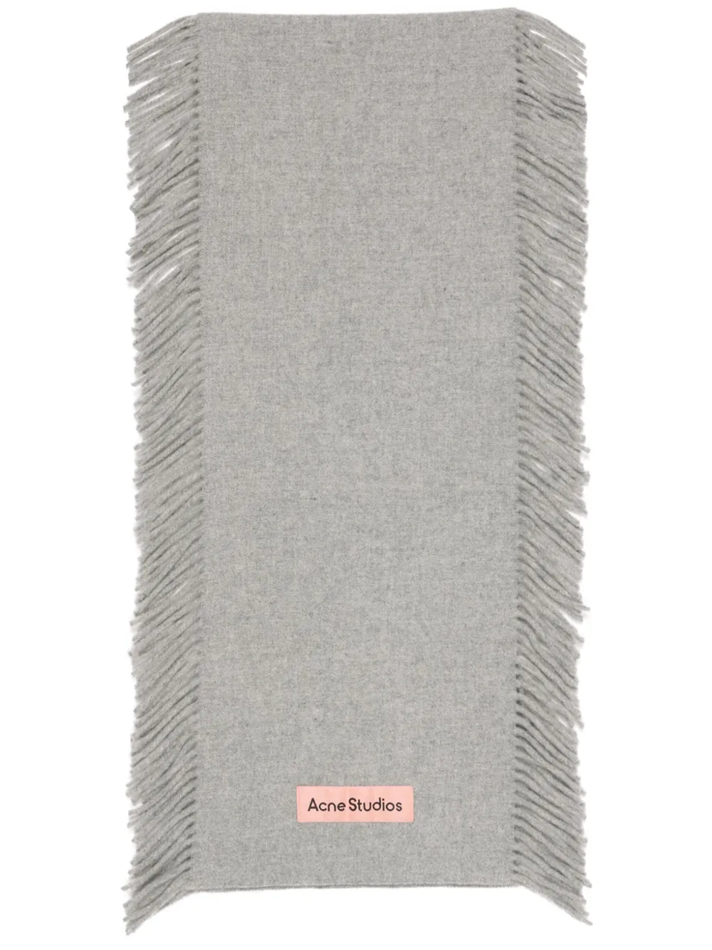 

Шарф с бахромой Acne Studios, серый