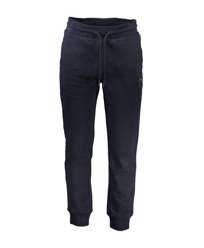 

Синие хлопковые брюки прямого кроя Napapijri, синий