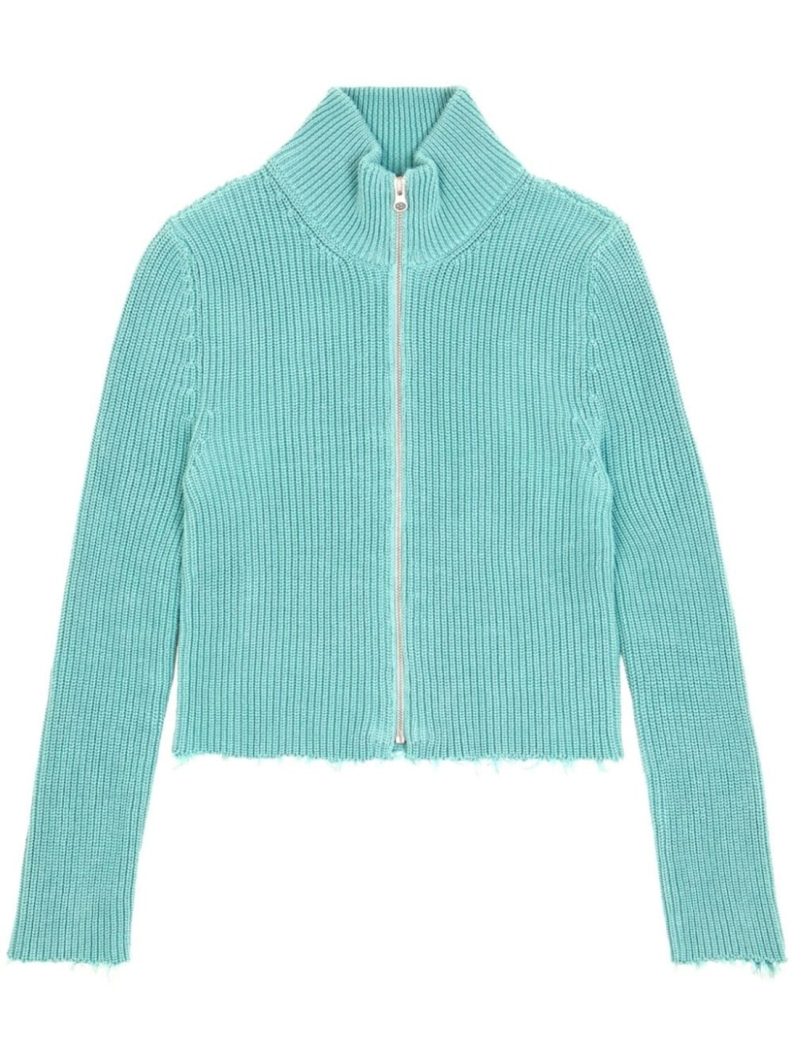 

Укороченный кардиган с необработанными краями MM6 Maison Margiela, синий