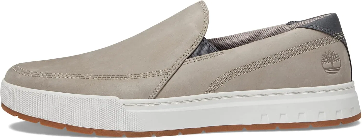 Мужские кожаные слипоны Timberland Maple Grove с низким верхом, Nubuck Gris Medio — фото 4