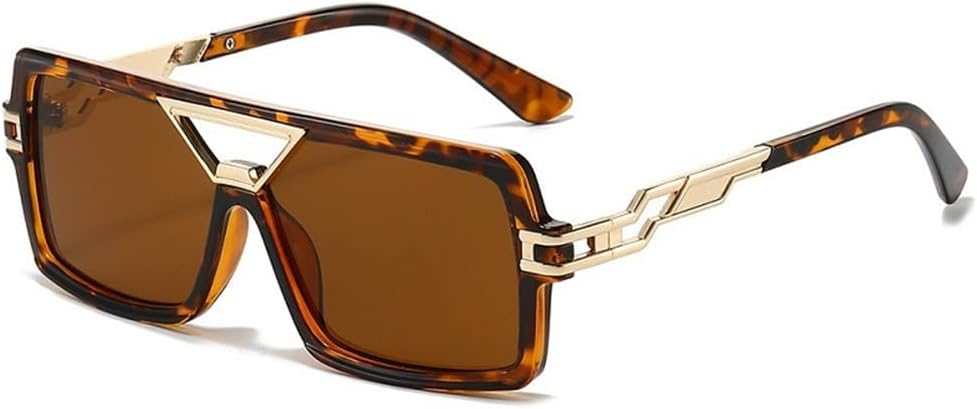 

Солнцезащитные очки прямоугольной формы для мужчин и женщин, винтажная золотая оправа, поликарбонатные линзы, универсальные солнцезащитные очки с защитой от УФ-излучения UV400 VFDHN, C1