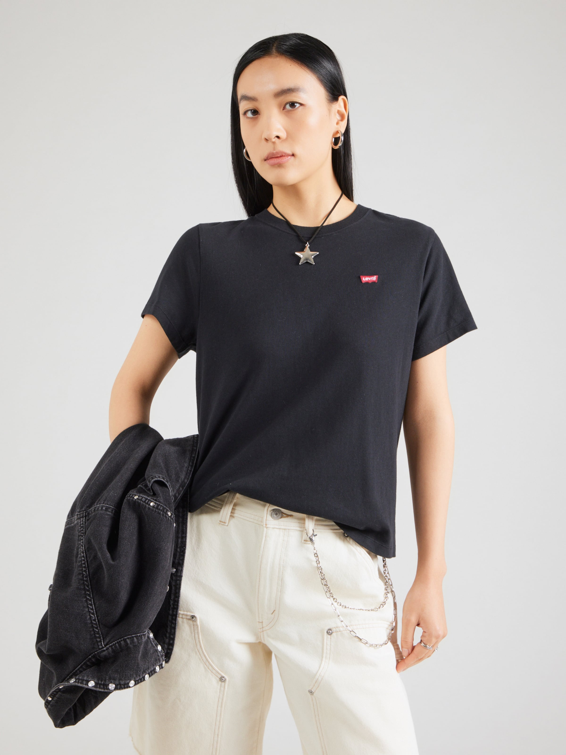 LEVI'S  Футболка 'Favorite Cotton Tee' в цвете Anthracite — фото 3