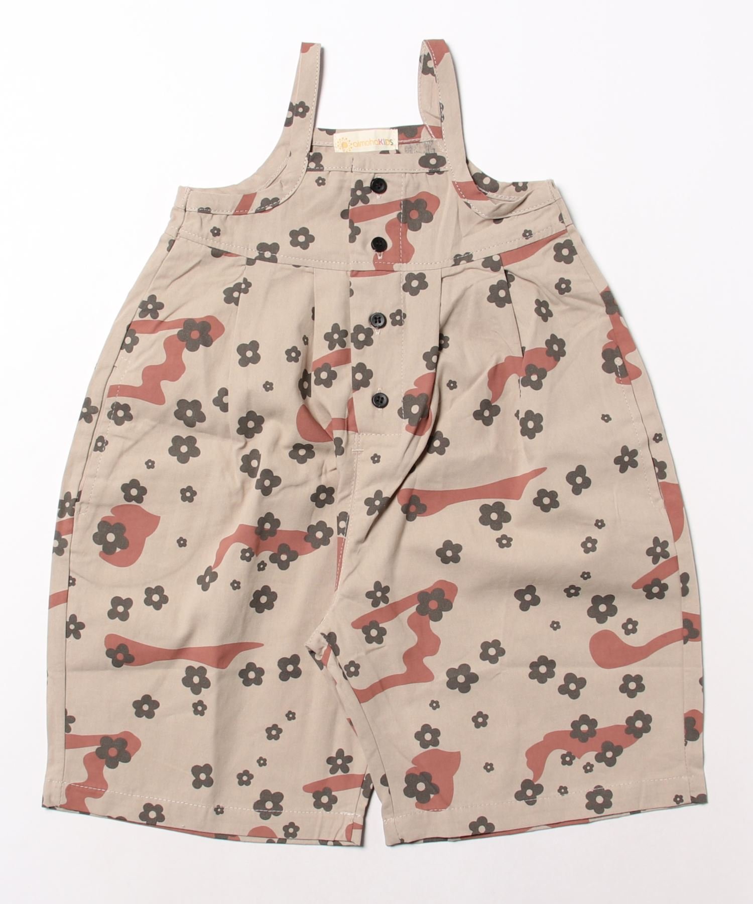 Корейский детский комбинезон с принтом, длиной 3/4 Aimoha Kids, Light beige — фото 2