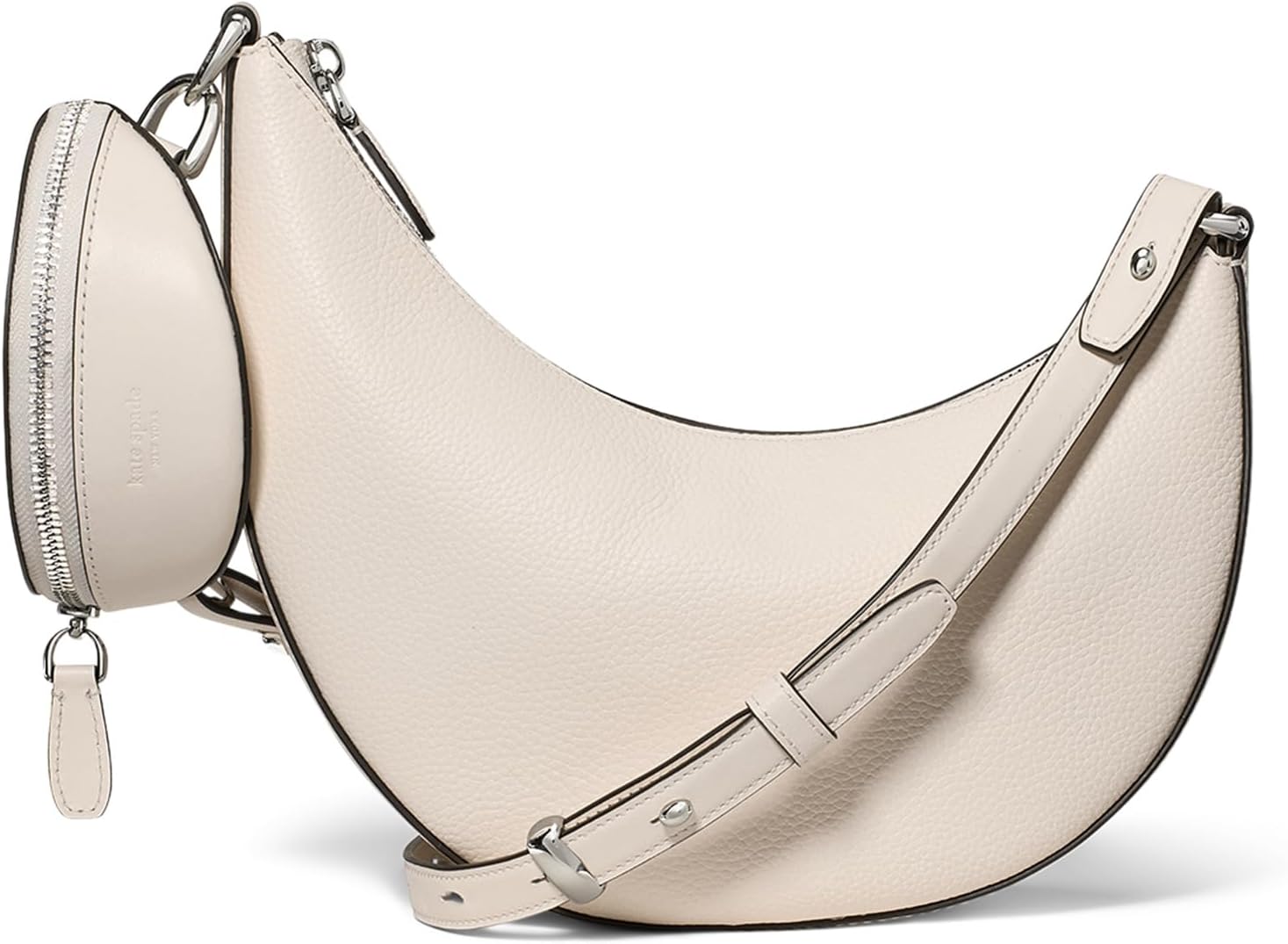 

Сумка кросс-боди Kate Spade New York Duo Pebbled Leather Crossbody Bag With Embellished Strap, цвет Cashew Milk