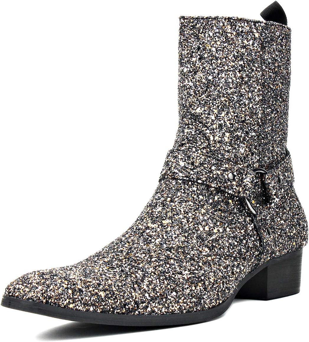 

Мужские ботинки OSSTONE Chelsea из кожи, ботинки Чакка для мотоциклистов с боковой молнией, каблук, ретро стиль, модель JY017, серебро