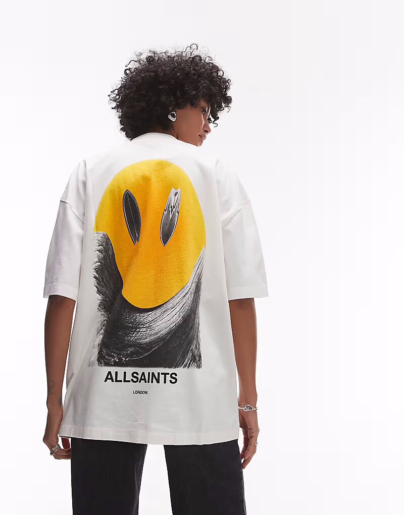 

Футболка Allsaints party wave цвета «мел белый»