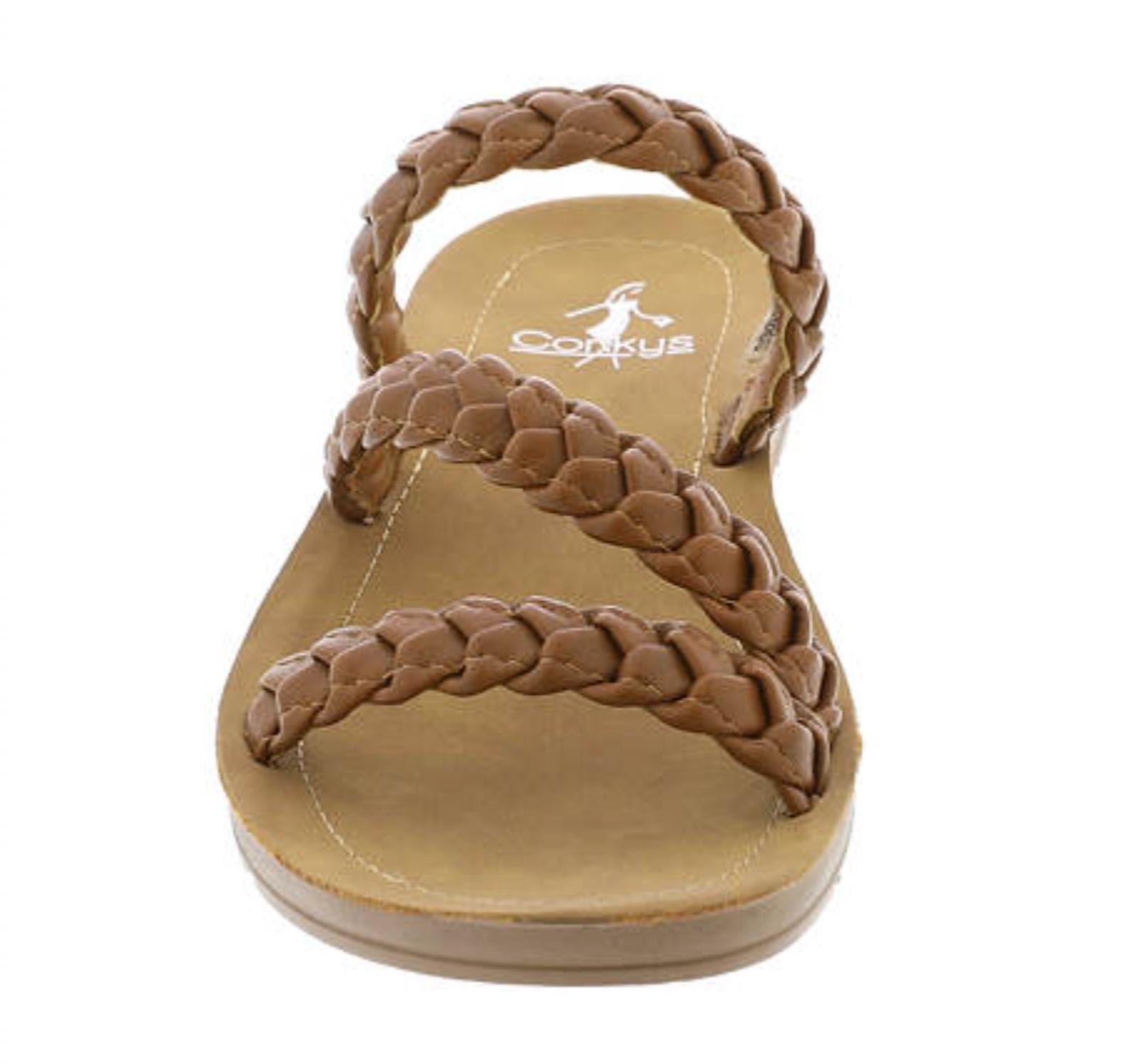 Женские сандалии Twist N Shout в коньячном цвете Corkys Footwear, цвет cognac — фото 3