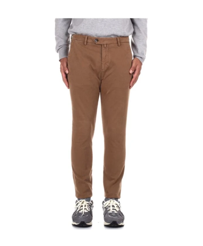 

Коричневые узкие брюки на молнии Briglia, коричневый