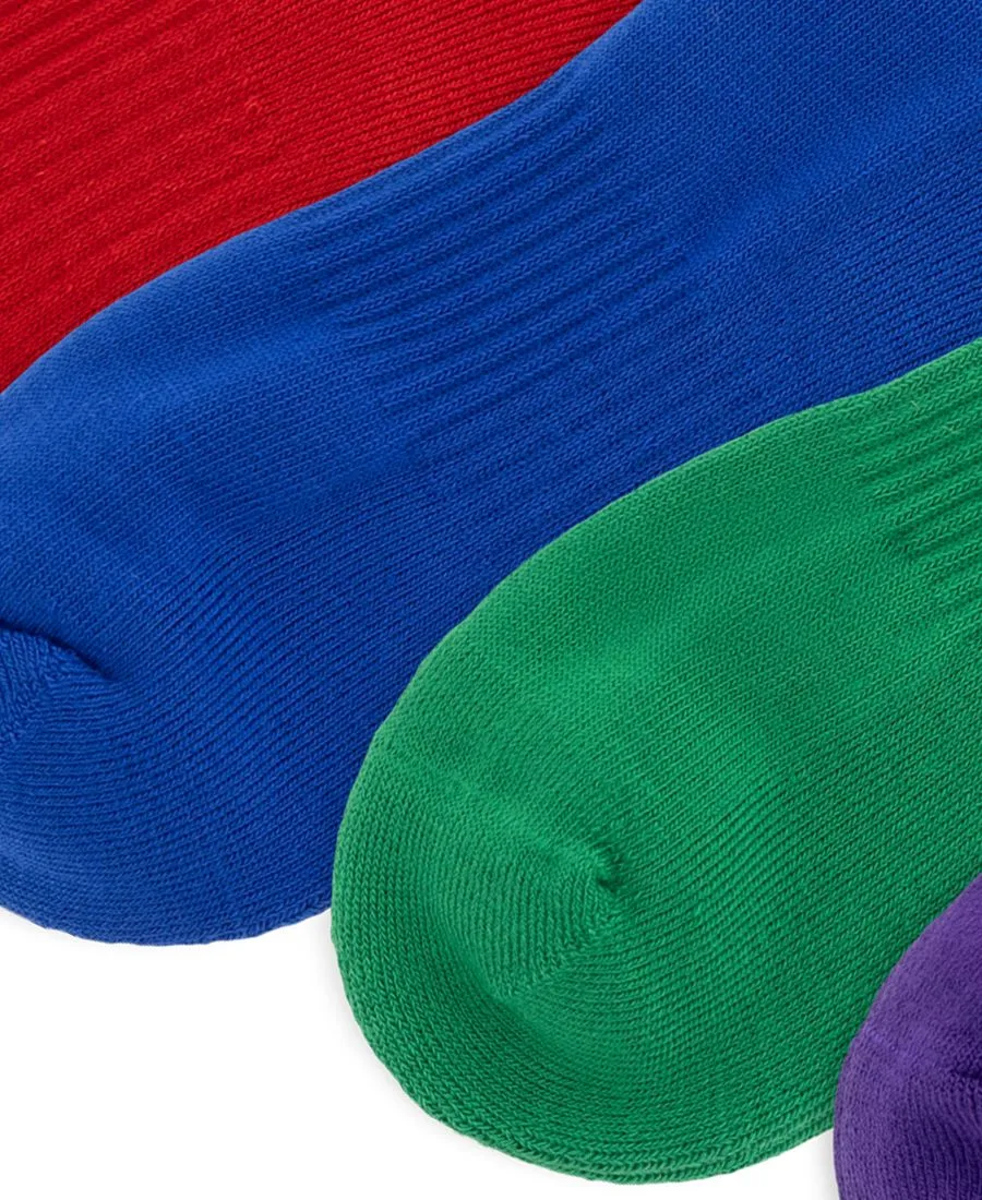 Мужские носки с цветным логотипом, комплект из 6 пар Polo Ralph Lauren, красный/синий/зеленый/темно-синий/оранжевый/фиолетовый — фото 3