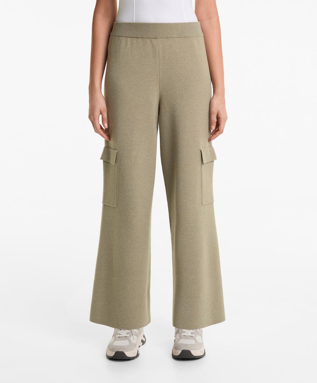 

Трикотажные брюки-карго Oysho, цвет Khaki-Grey