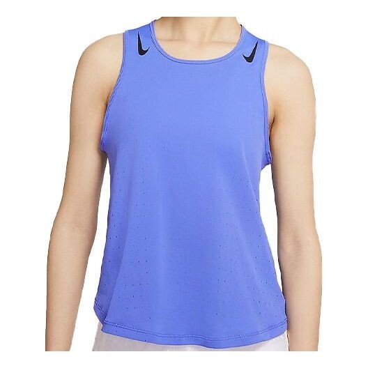 

Футболка as w nk aeroswift singlet sapphire Nike, синий