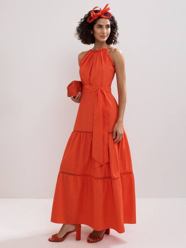 

Nolia безрукавное платье макси на запах Phase Eight, Orange