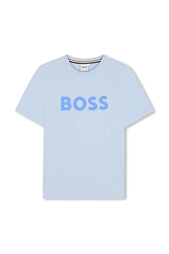 

Детская хлопковая футболка Boss, синий