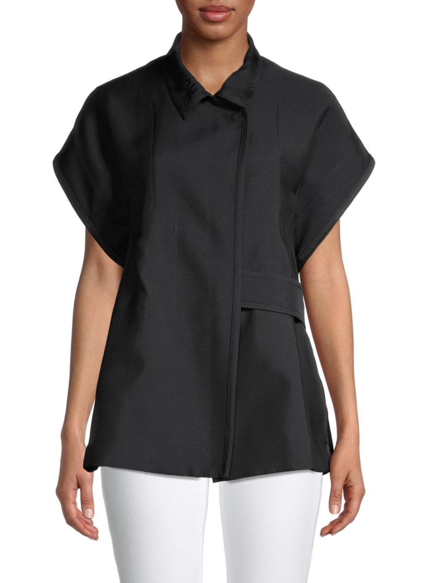 

Топ-халат Moses из смесового шелка Jil Sander, цвет Dark Blue