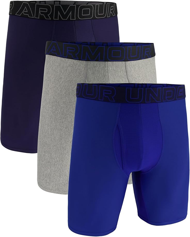 

Боксеры Under Armour 3-Pack Performance Tech Solid 9" Boxer Briefs, цвет Royal