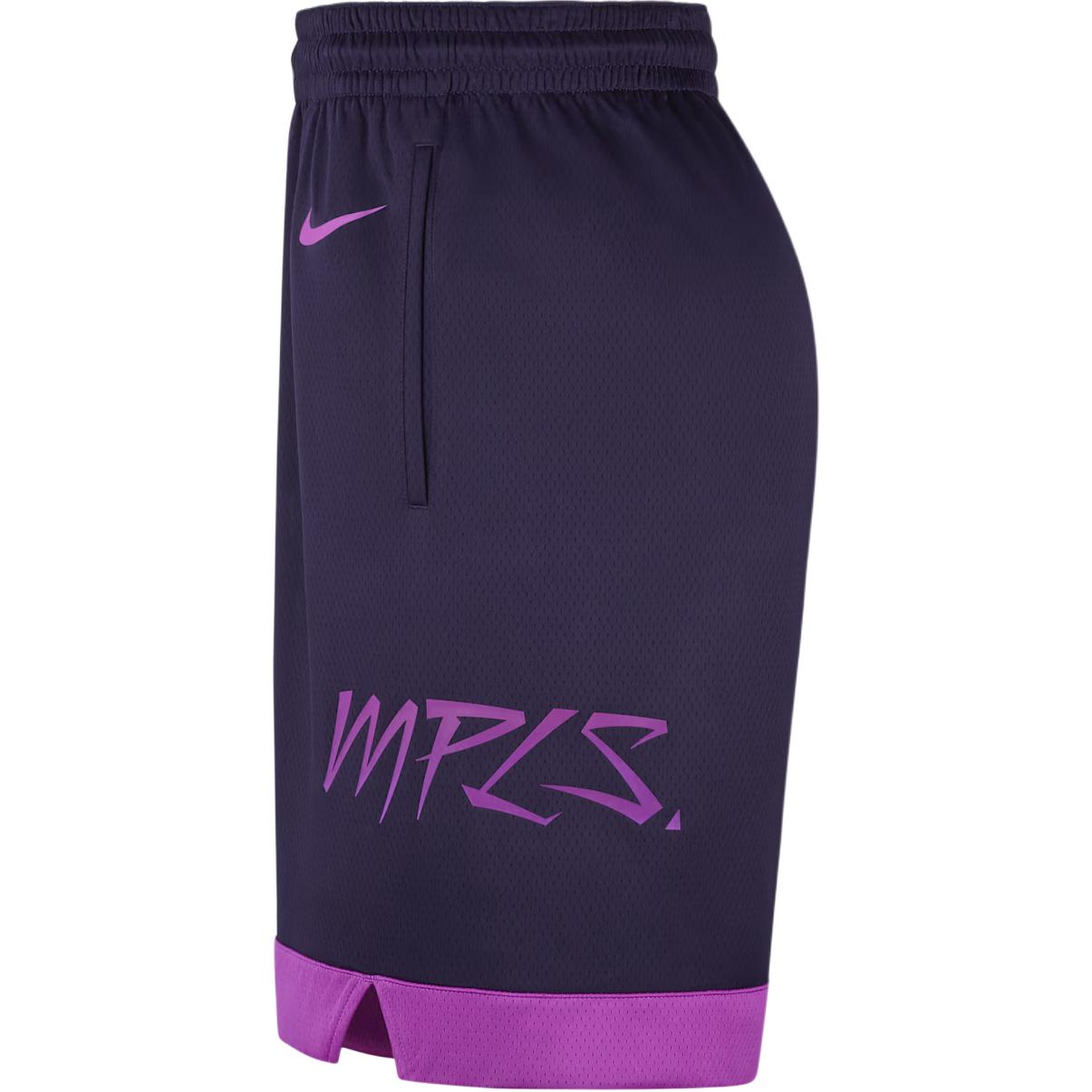 Шорты Minnesota Timberwolves City Edition мужские Dri-FIT NBA Swingman Nike, фиолетовый — фото 3