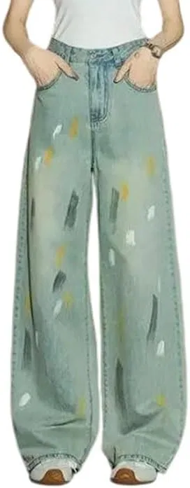Джинсы прямые, high-waist, элегантный En8