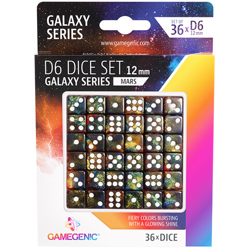 

Аксессуары Gamegenic Galaxy Series 12mm d6 Set: Mars (36)