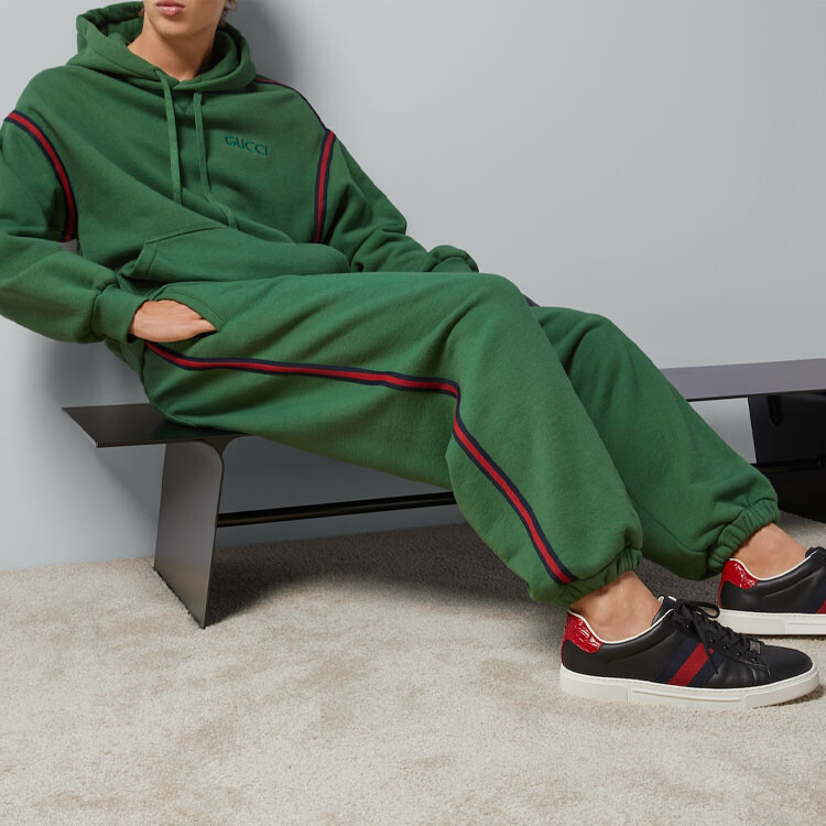 Спортивные штаны Gucci мужские трикотажные, зеленые — фото 2