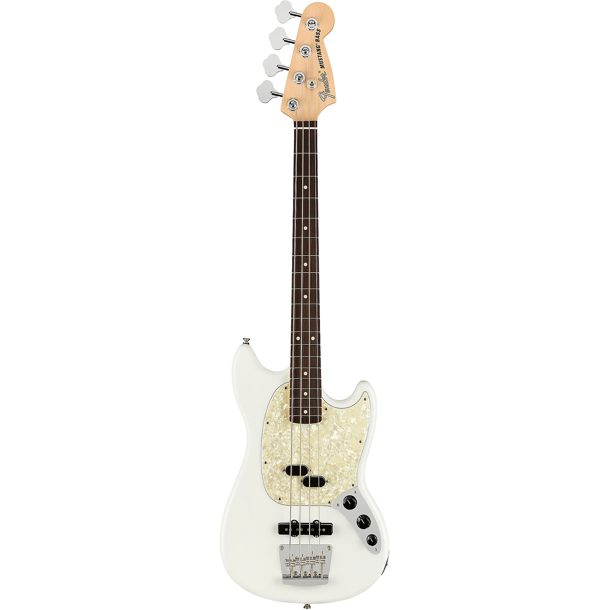 

Fender American Performer Mustang Bass Накладка на гриф из палисандра Aged White