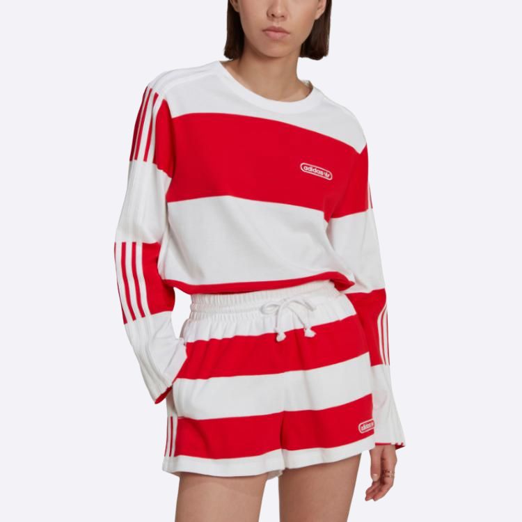 Футболка женская красно-белая Adidas Originals — фото 3