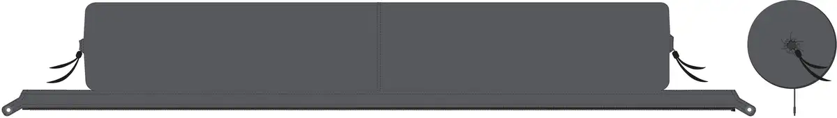 

Гнутый воротник "XL Lounger Plain" BENT 180 см, серый