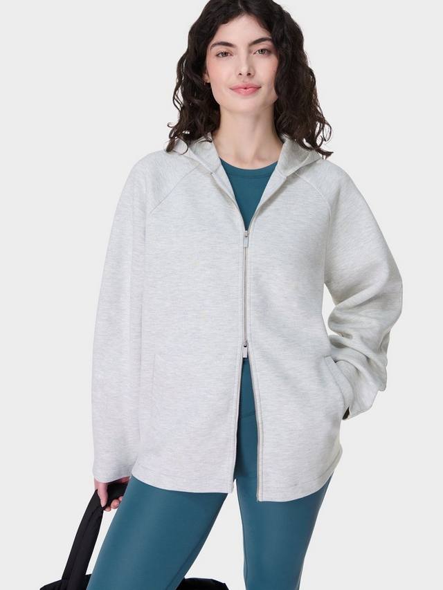 

Уютная худи на молнии Wind Down Sweaty Betty, Ice Grey Marl