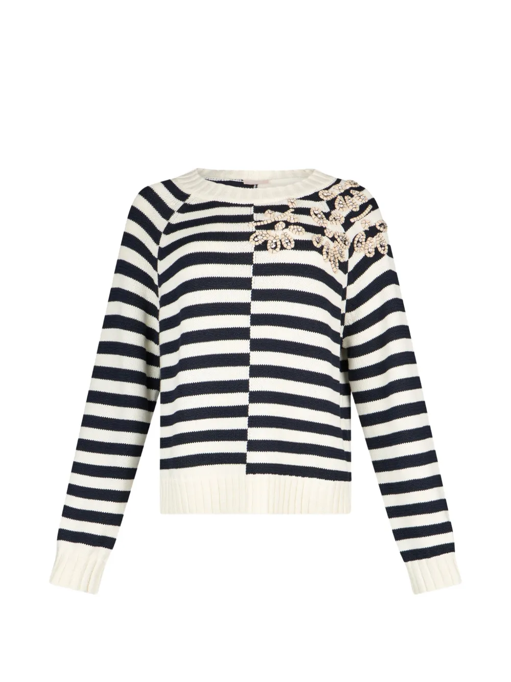 

Свитер с вышивкой из камней Liu Jo, черный