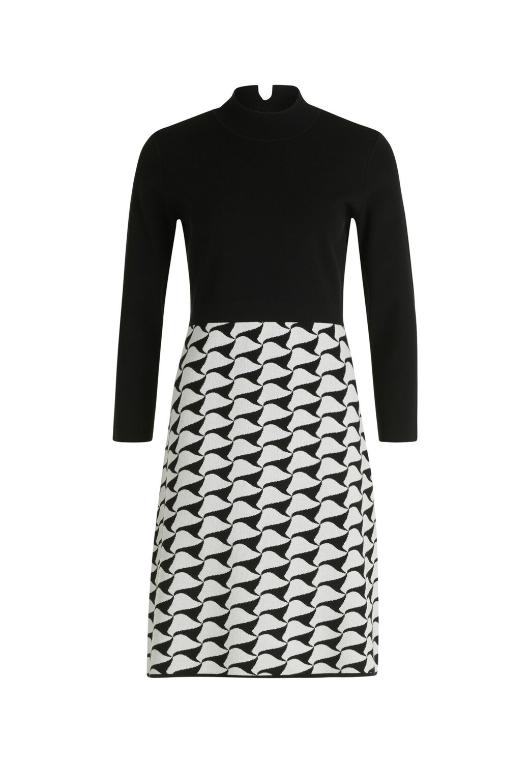

Трикотажное платье с трикотажными деталями Vera Mont, цвет Patch Black/cream