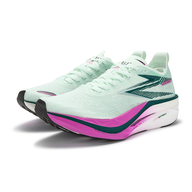 Flame 5 Future Cushioning, устойчивые к истиранию, дышащие, нескользящие низкие кроссовки для бега с карбоновой пластиной Unisex 361°, jelly mint — фото 4