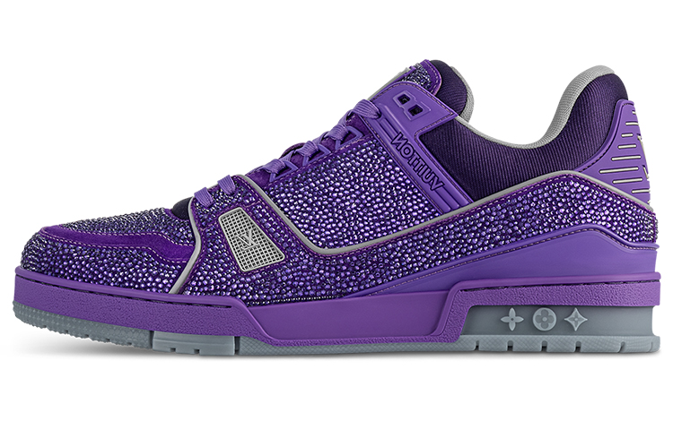 

LOUIS VUITTON Кроссовки Lv Trainer Purple Swarovski Crystals