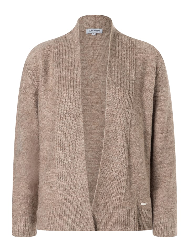 

Кардиган без застежки в цвете серо-коричневый меланж More & More