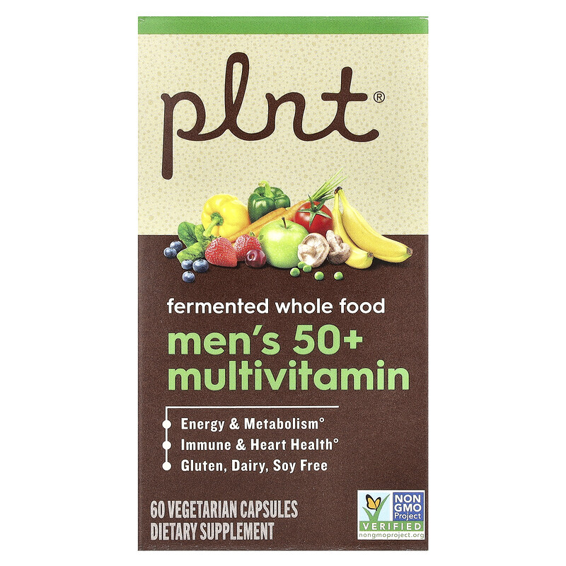 

Plnt, Мультивитамины для мужчин старше 50 лет, 60 вегетарианских капсул